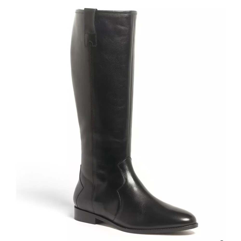 Anthony Veer Tall Riding Boots Black Italian Buttery Leather Women 8.5‎ NEW